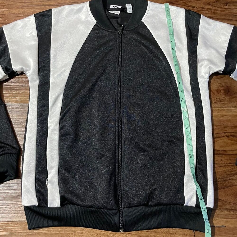 Adidas Originals Casual Colorblock Full Zip Jacket Black/White Womens Size M - Picture 6 of 10